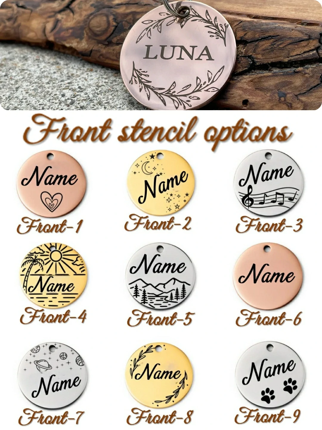 lookipet High-Quality Alloy ID card custom pet ID tags