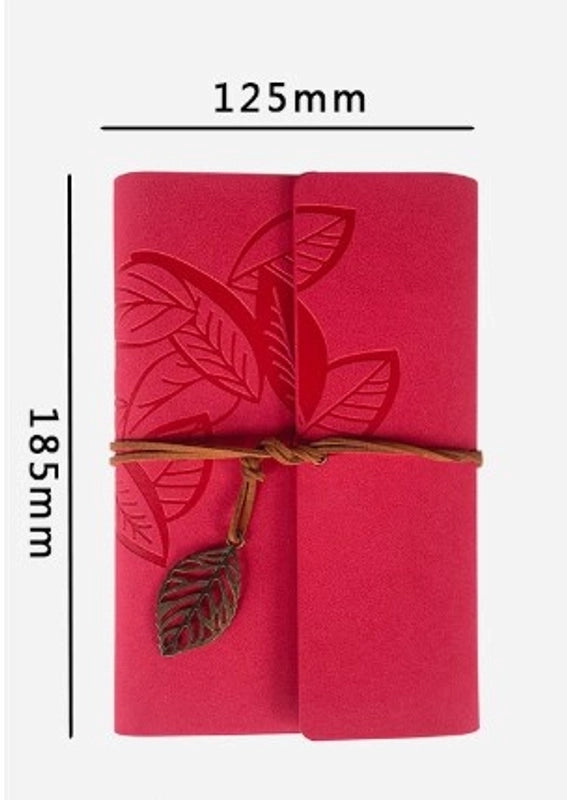1 Piece Plant Learning School Pu Leather Paper Retro Notebook