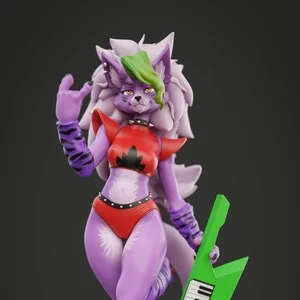 Pornhint Rocker Wolf Resin Print Unpainted NSFW