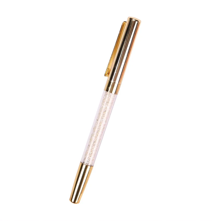 High Quality Crystal Signature Writing Ballpoint Pen Diamond Gold Silver Office Stationery Gift Ballpoint Pen