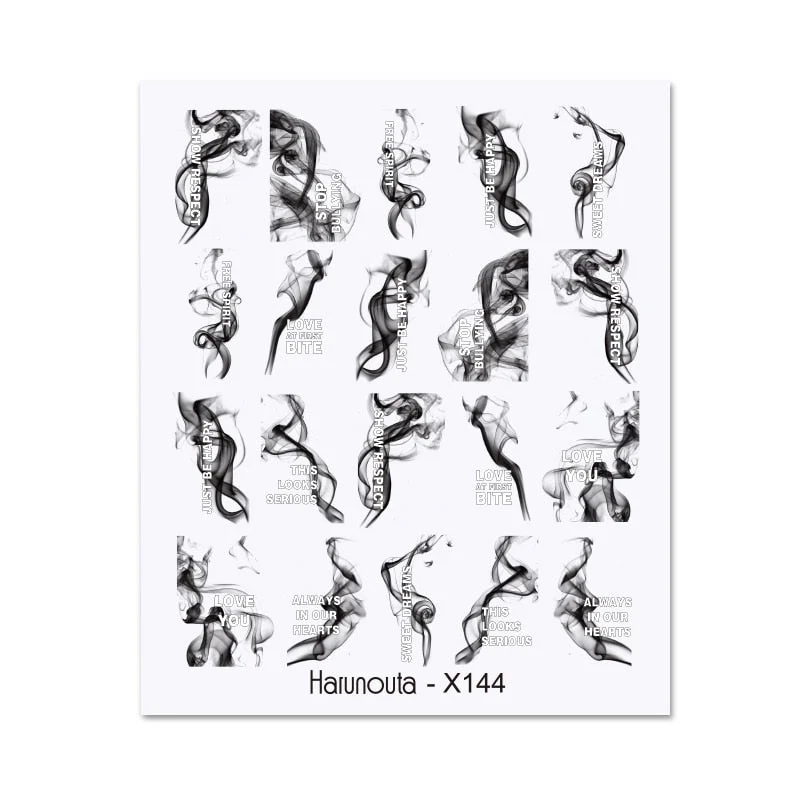 Harunouta Spring Simple Green Theme Water Decal Sticker Flower Leaf Tree Summer DIY Slider For Manicuring Nail Art Watermarks-Nail Inspo