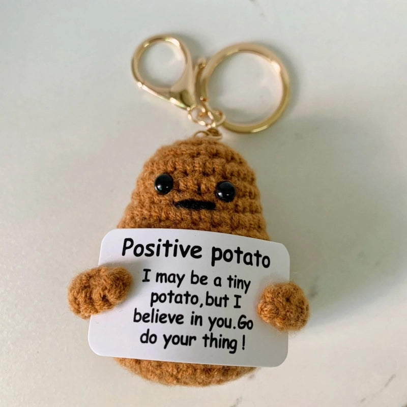 New Wool Cucumber 7cm Potato Funny Expression Bag Keychain Hand-crocheted Pineapple Hanging Pendant