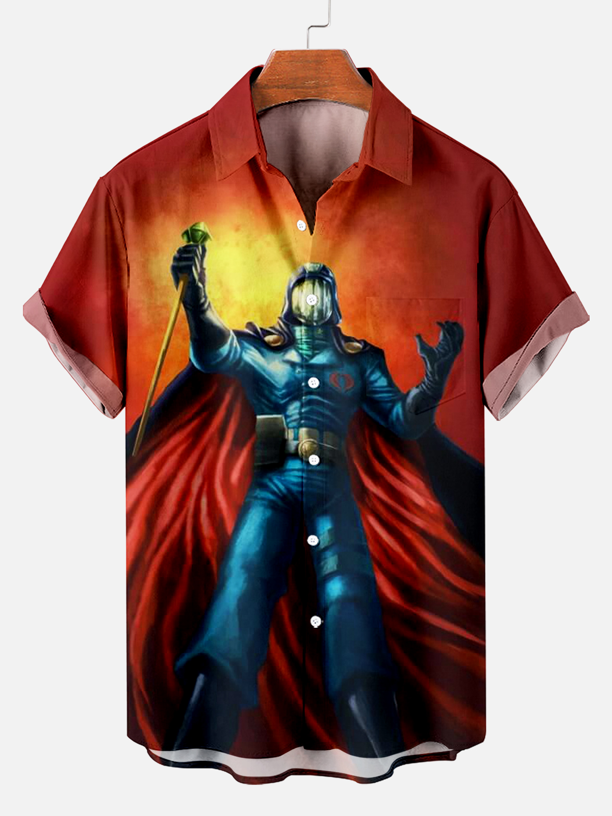 Retro Movie Commander Warrior Short Sleeve Shirt PLUSCLOTHESMAN