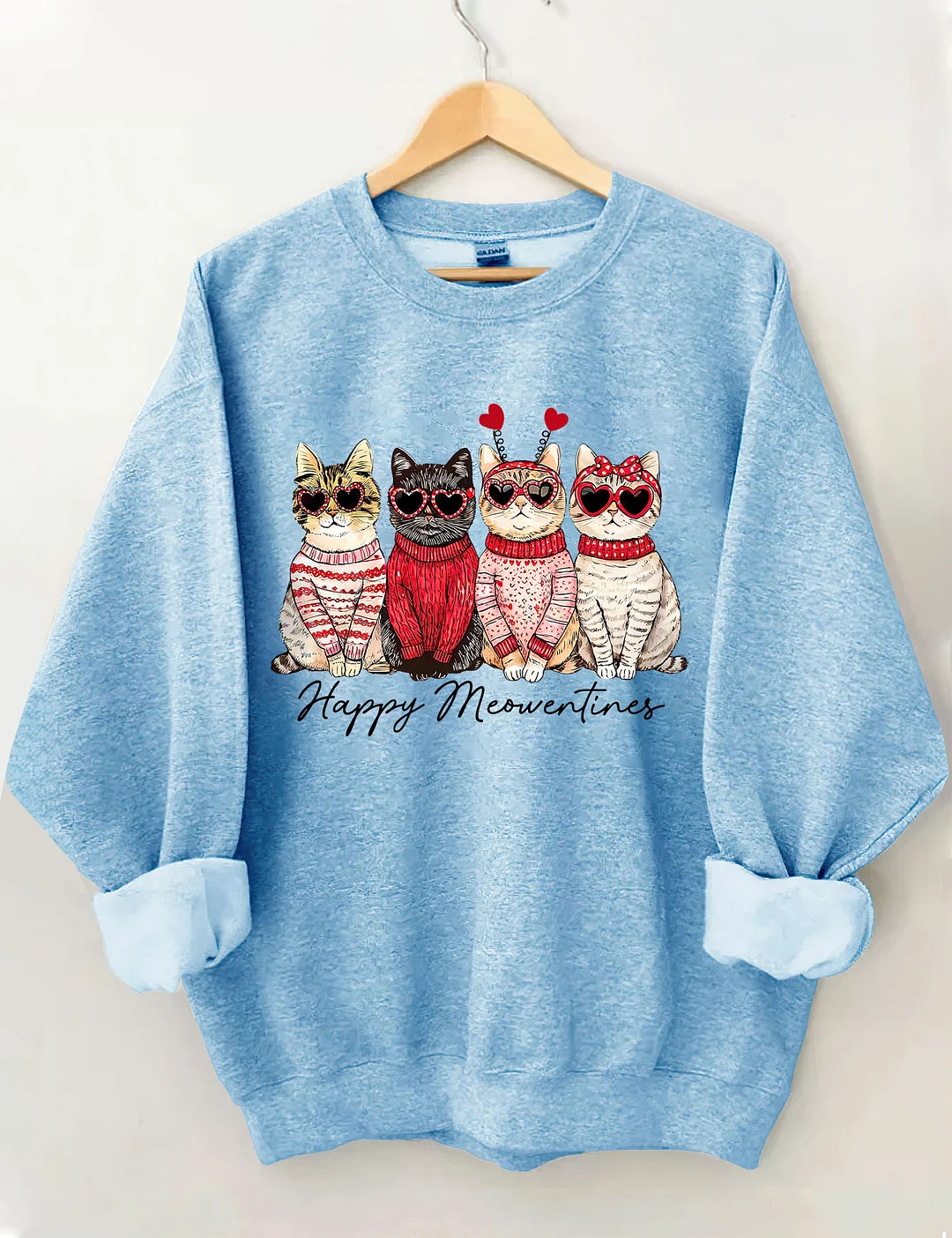 Valentine Cats Sweatshirt