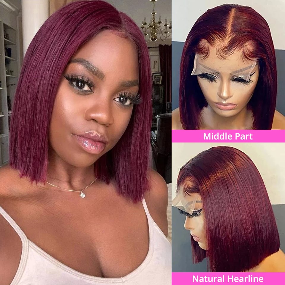 Short Bob Wig Straight Lace Front Wigs US Mall Lifes