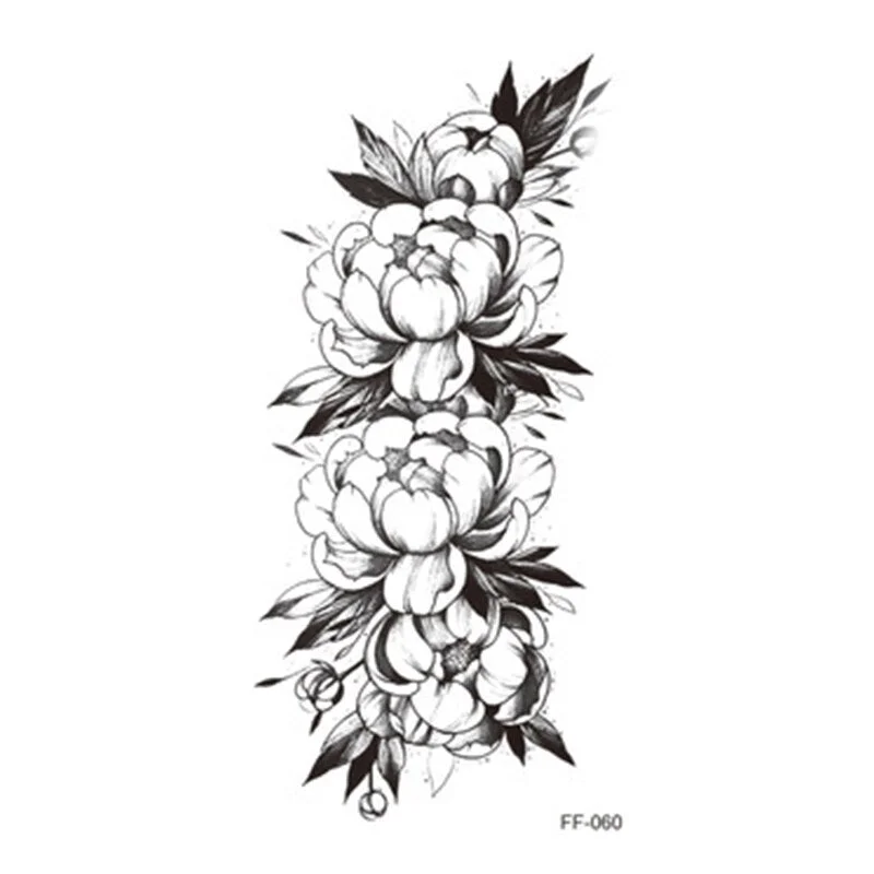 1 Pcs Women Body Chest Art Temporary Tattoo Sticker Big Large Fake Tattoo Sticker Purple Rose Flower Girl Waist Bracelet Tattoos