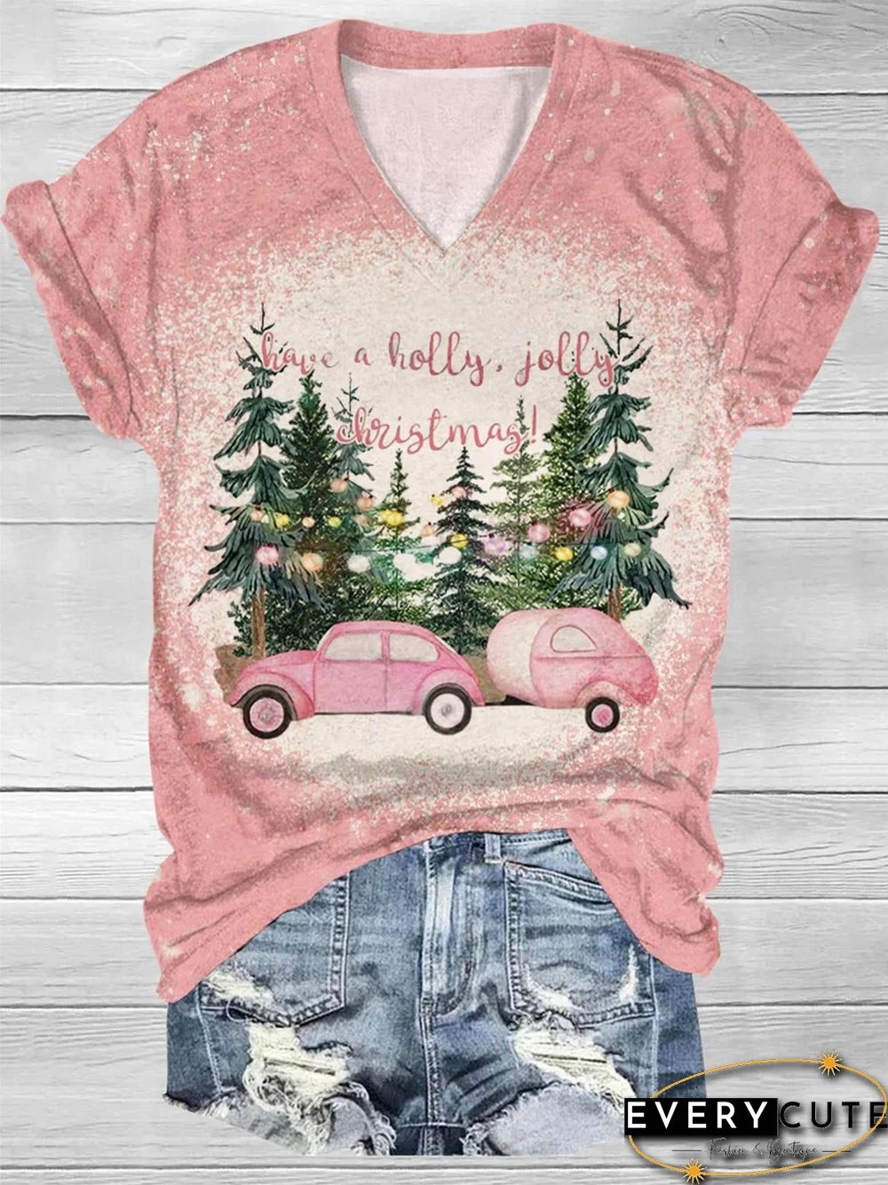 Have A Holly Jolly Christmas V-Neck T-Shirt