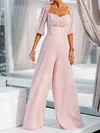 Empire Half Sleeves Wide Leg Jumpsuits