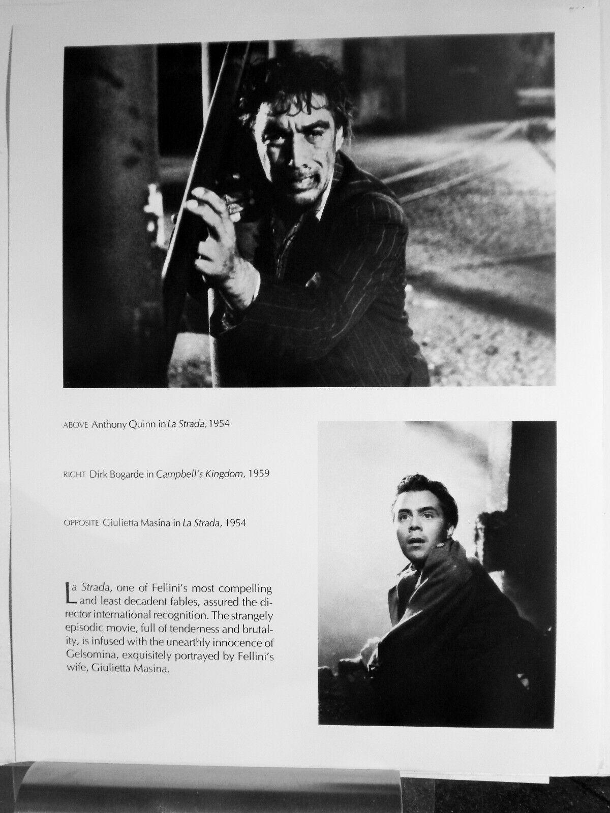 ANTHONY QUINN/ DIRK BOGARDE/ HARRY BELAFONTE (1959) MOVIE Photo Poster painting (1974 reprint)