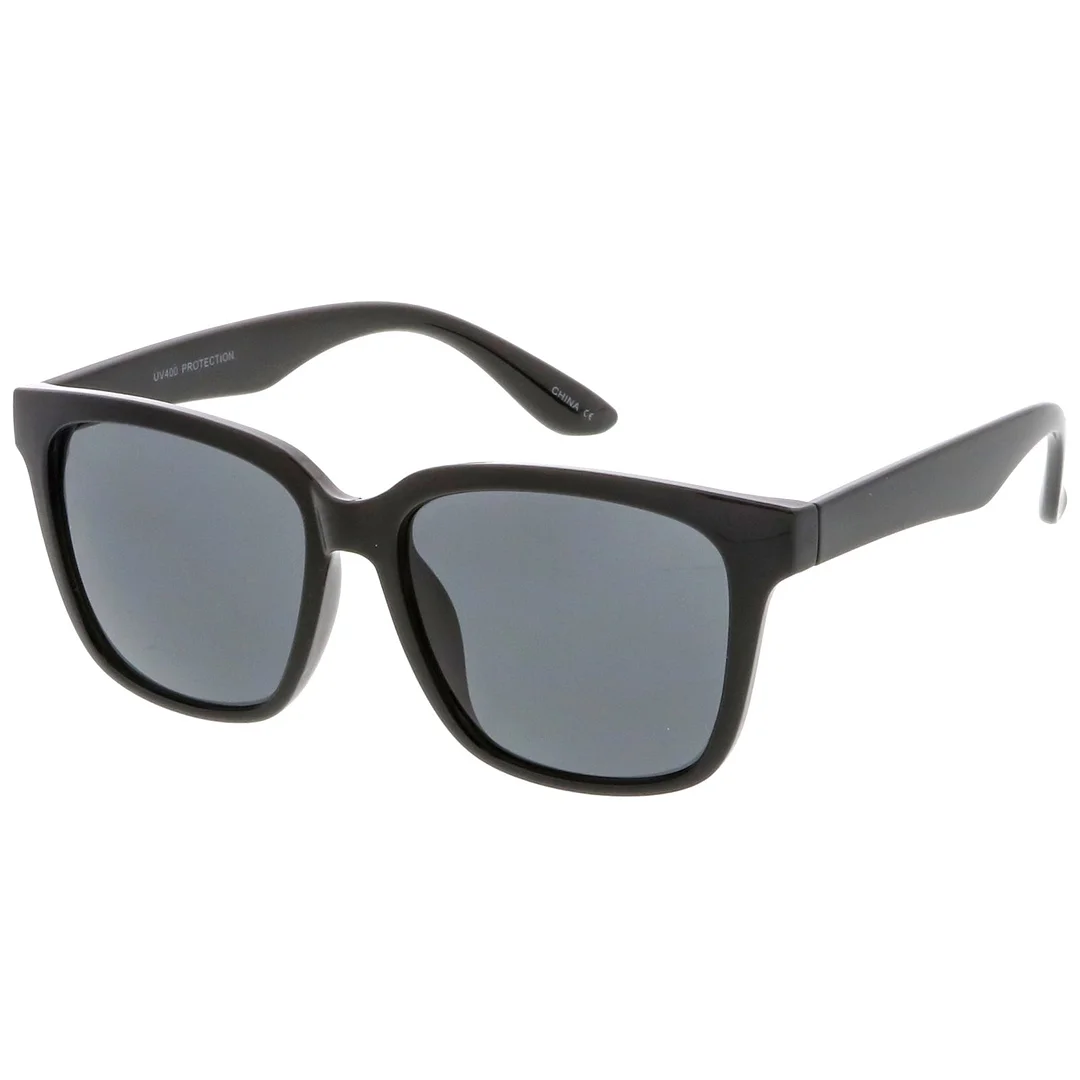 Large Horn Rimmed glasses Wide Arms Square Lens 57mm