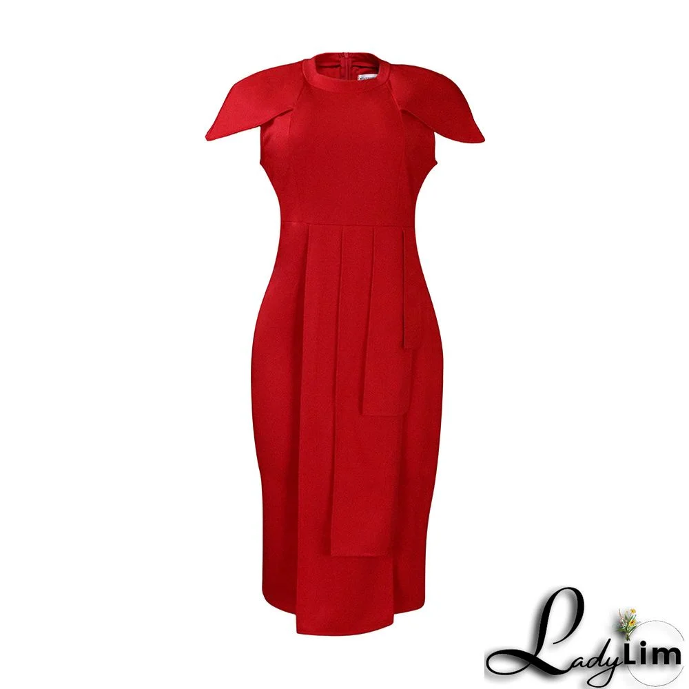 Ladies Africa Summer Elegant Short Sleeve Bodycon Dress