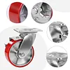 [US Local Warehouse] 5 Inch Caster Wheels Total Capacity 4000 Lbs Heavy Duty Casters with Brake Plate Casters for Trolleys Transport Materials Toolboxes
