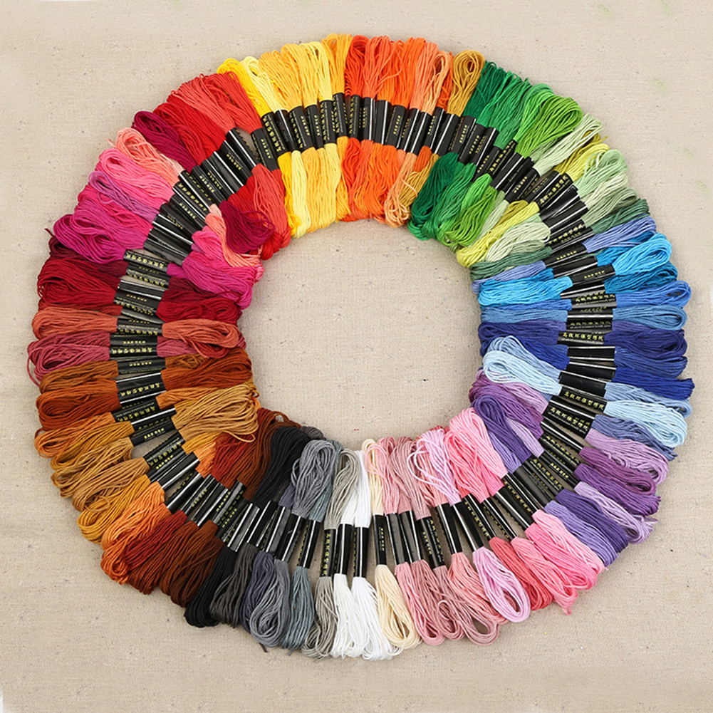 100 Colors Embroidery Thread Hand Cross Stitch Floss Sewing Skeins