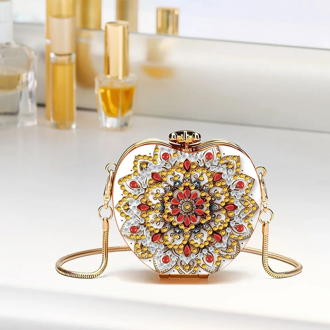 Dandelion DIY Acrylic Love Art Diamond Painting Coin Purse with Chain for Women