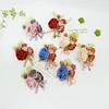 10PCS Wedding Bridal Groom Catering Ceremony Guests Corsage Boutonniere Wrist Bouquet Artificial Flower