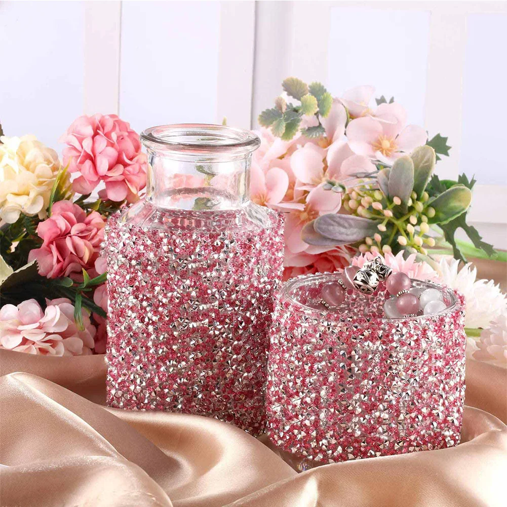 Self Adhesive Crystal Rhinestone Diamond Ribbon DIY Car Phone Sticker Tape