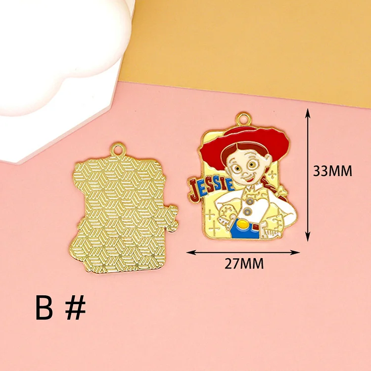  10/30pcs Cartoon Toy Story Charm Anime Bath Cowboy Charms Enamel Charm Pendant Bracelet DIY Earring Necklace Key Chain Jewelry Accessories