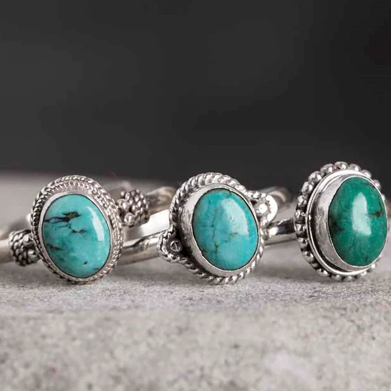 Turquoise Wisdom 925 Sterling SilverLove Ring