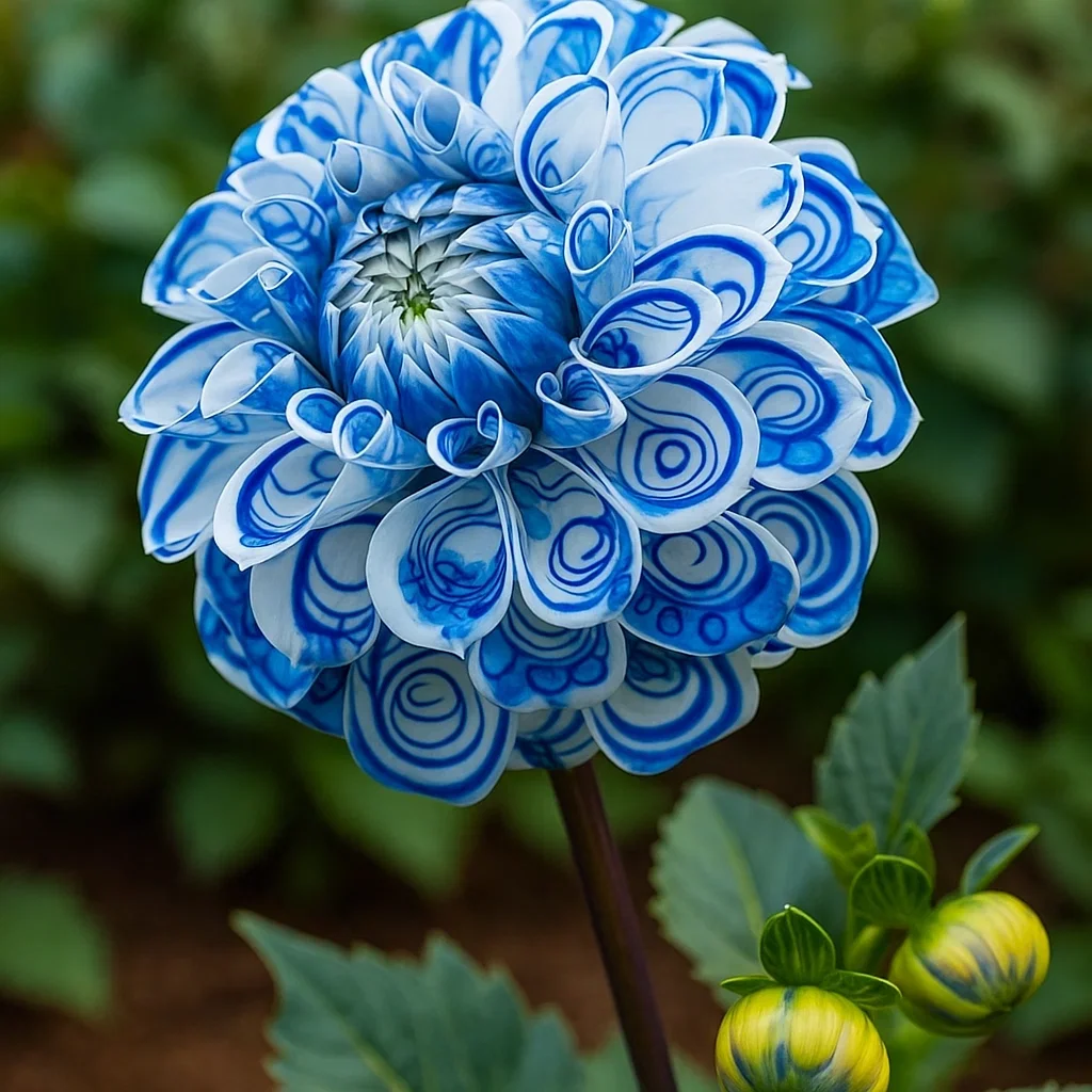 Azure Tide-Double dahlia bulbs
