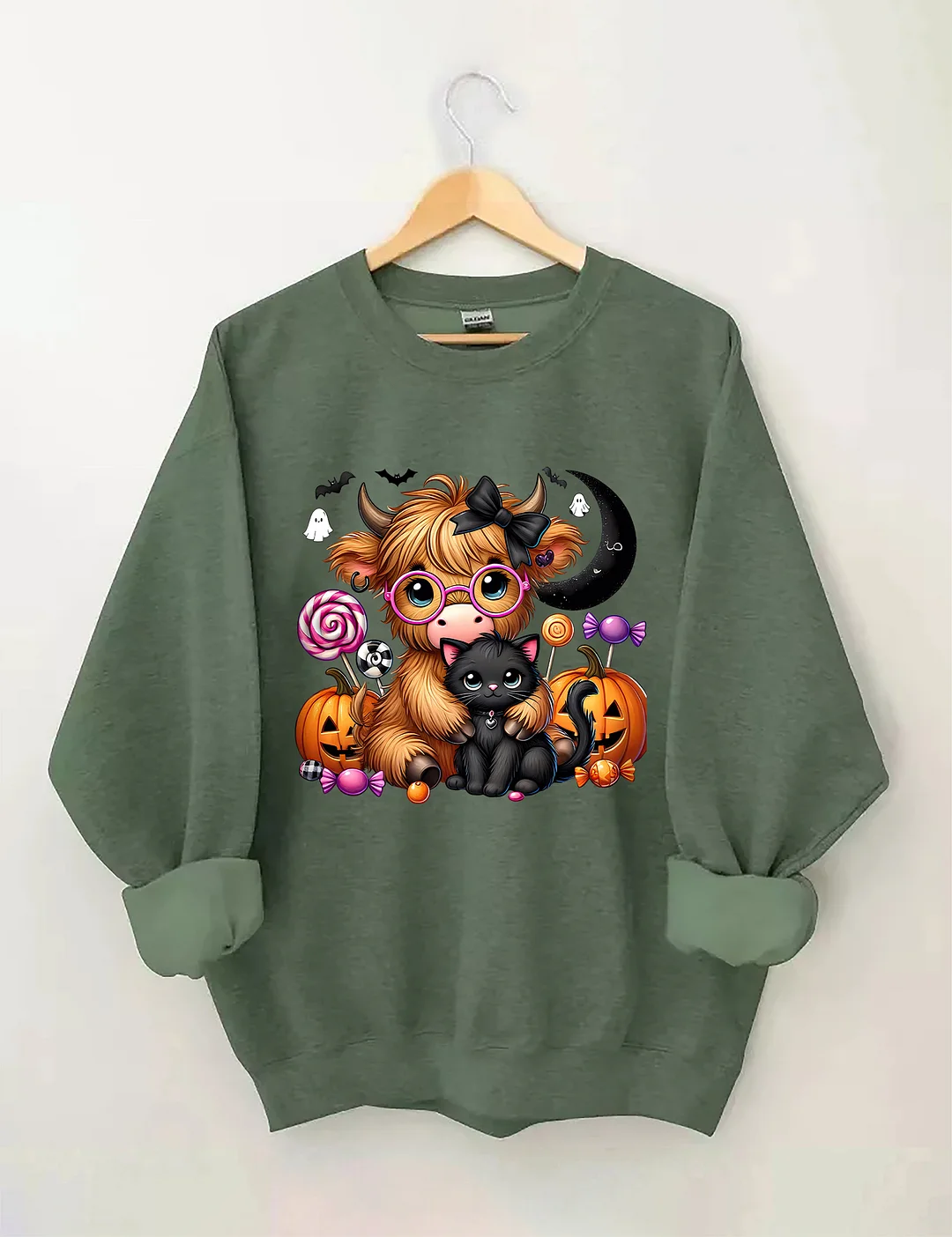 Halloween Cute Highland Cow Sweatshirt