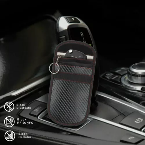 Dronehint Car Parts Key Signal Blocker Case Key Fob Pouch Keyless RFID Blocking Bag Black (For: Acura) Parts