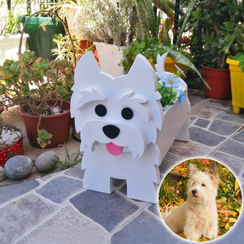 West Highland white terrier Planter- Dog Pot