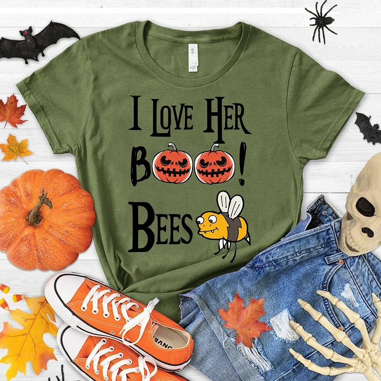 I Love Her Boo Bee   T-Shirt Tee-06918