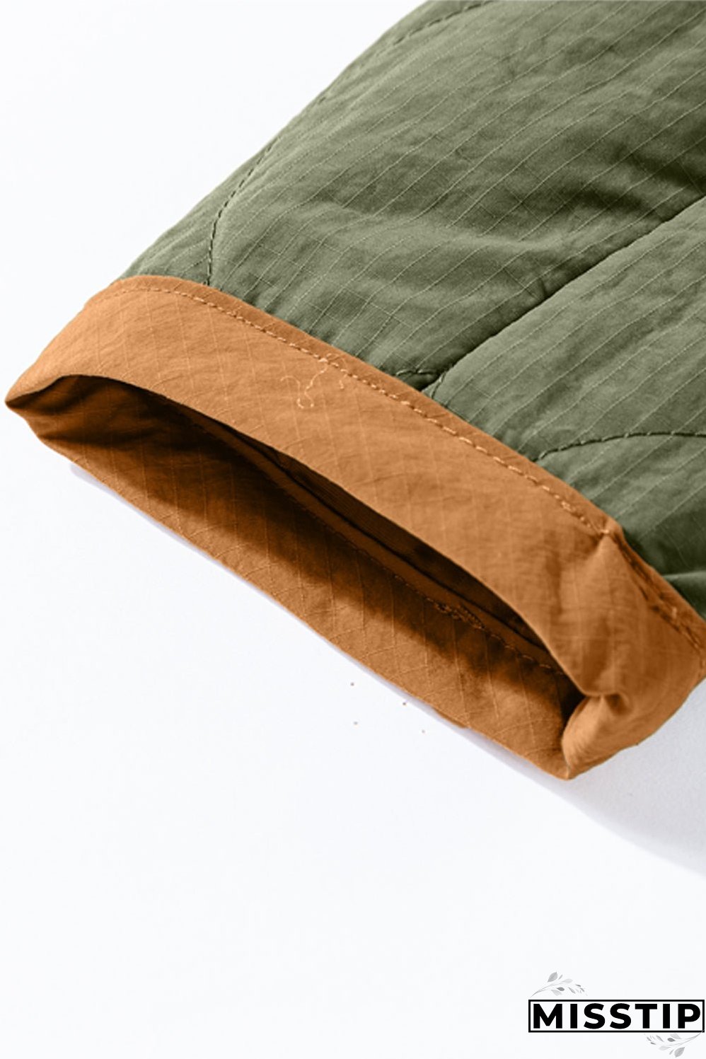 Stitching Quilted Drawstring Jacket