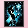 (Counted/Stamped) 11CT Cross Stitch - Girl And Snowflakes 40*50cm/15.7x19.7in