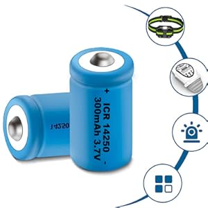 14250 Battery Charger with 4X 300mah 14250 Battery