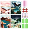 4Pcs/set Diamond Painting-DIY Full Round Drill Landscape(40*30 CM)