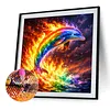 Diamond Painting -DIY Round Drill Rainbow Dolphin(40x40cm)