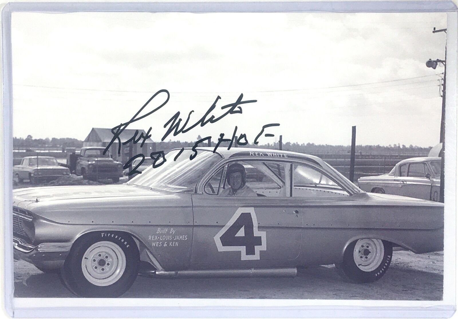 Rex White Signed 4x6 Photo Poster painting NASCAR Stock Racing HOF Autograph Auto