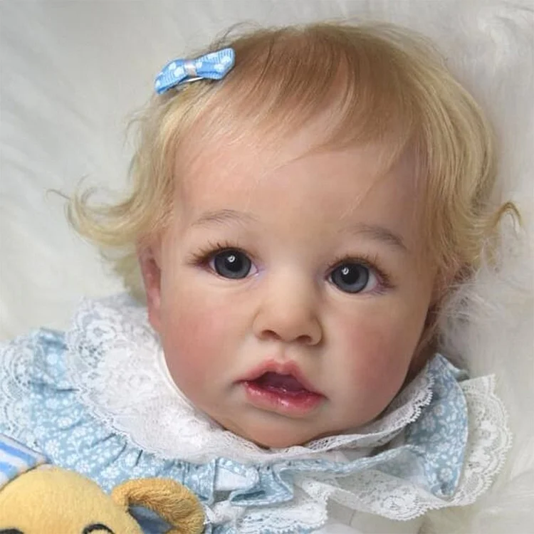 [Heartbeat💖 & Sound🔊] Touch Real 20" Lifelike Reborn Handmade Fantastic Newborn Baby Girl Byan Doll with Bright Blue Eyes Rebornartdoll® RSAW-Rebornartdoll®