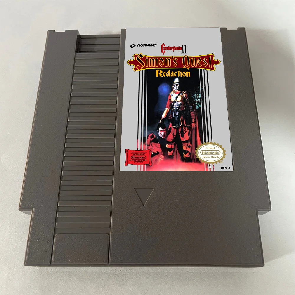 Castlevania II - Simon's Quest Redaction NES For Nintendo Entertainment System Console - 8 Bit Game Cartridge