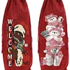 2pcs Christmas Diamond Art Linen Wine Gift Bag Diamond Painting Red Wine Bag Kit
