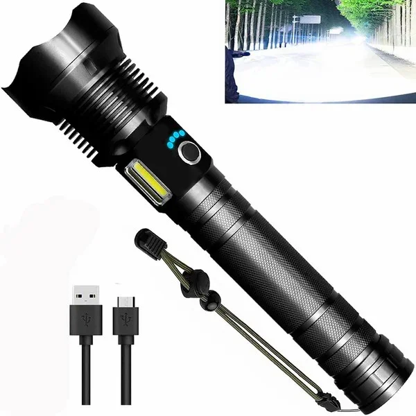 😍LED Rechargeable Tactical Laser Flashlight🔦