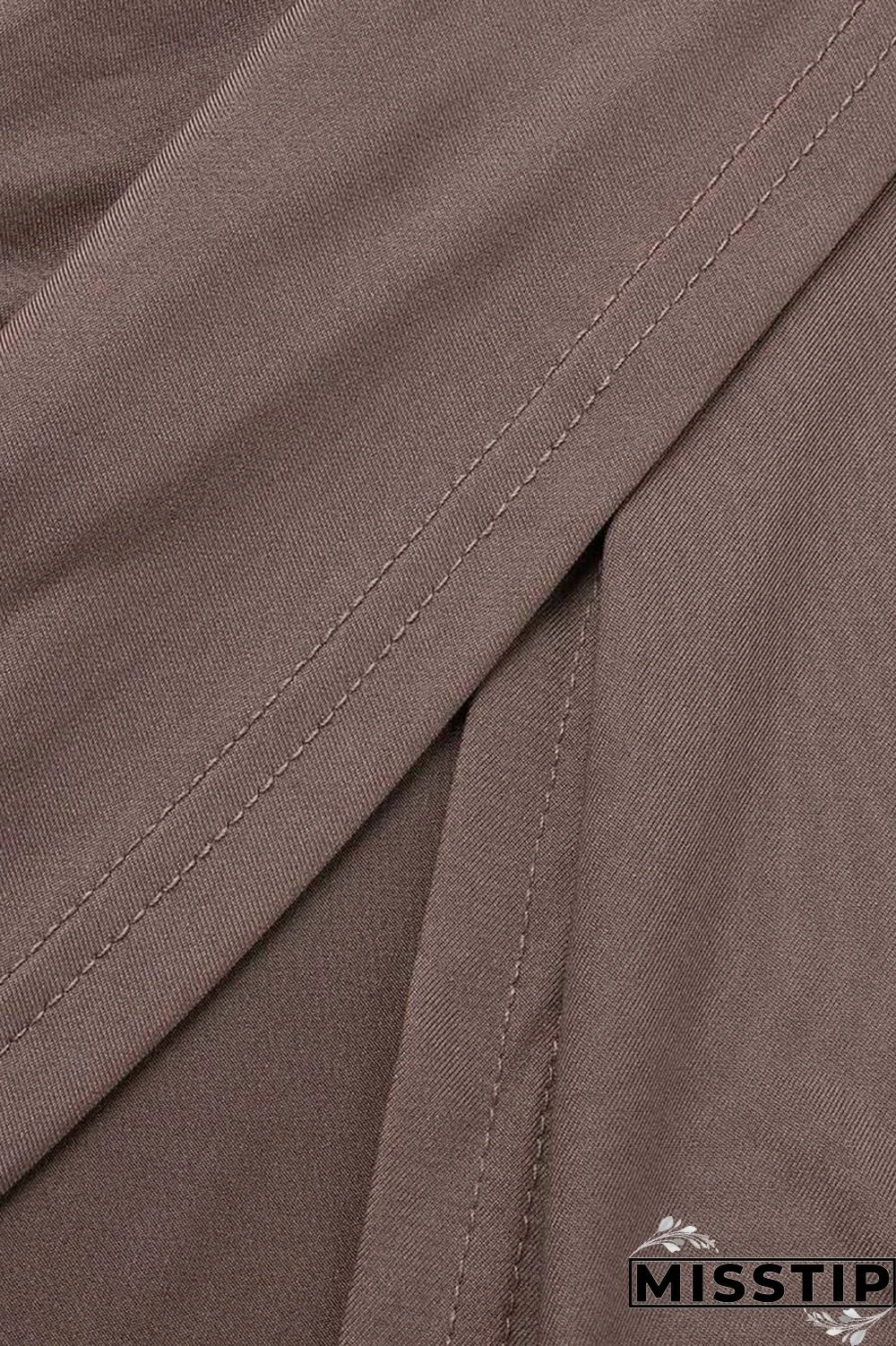 Ink Green Casual Solid Patchwork V Neck Long Sleeve Dresses