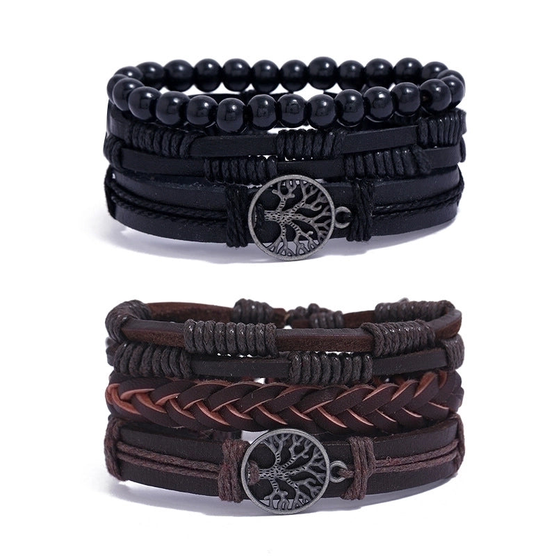 Fashion Round Leather Other Unisex Bracelets