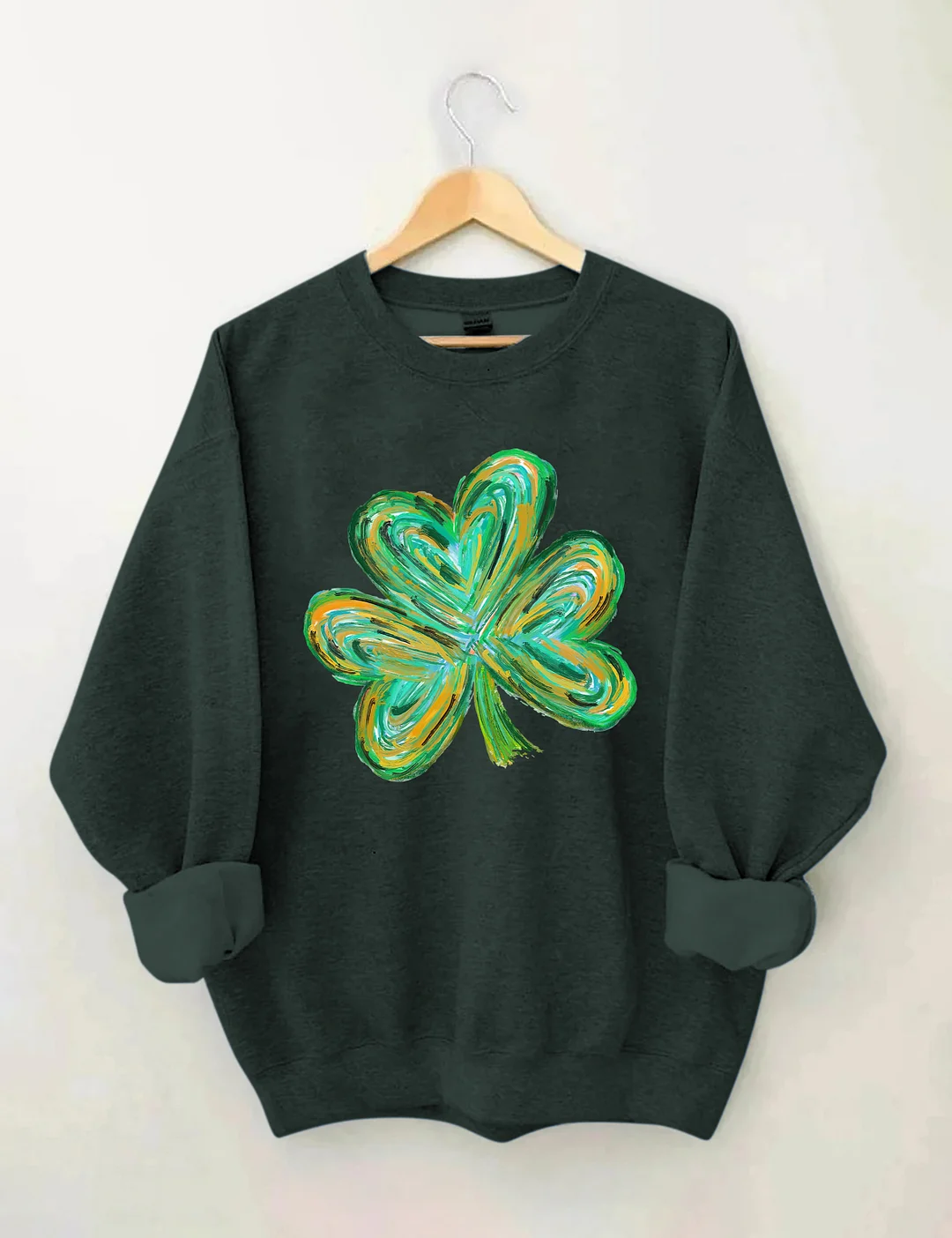 Cute St Patricks Four Leaf Clover Sweatshirt