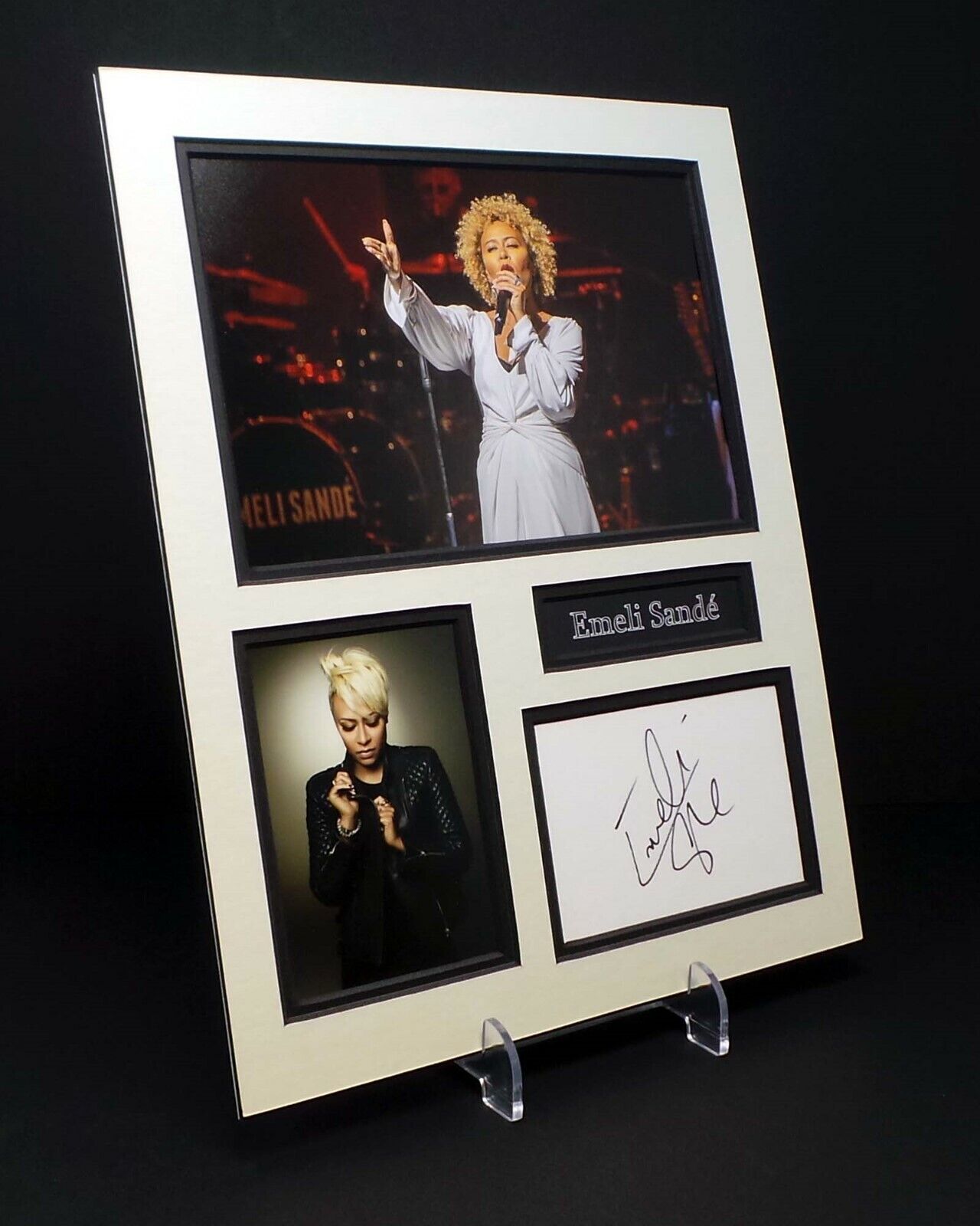 Emeli SANDE Signed Mounted Photo Poster painting Display AFTAL COA Read All About It Singer