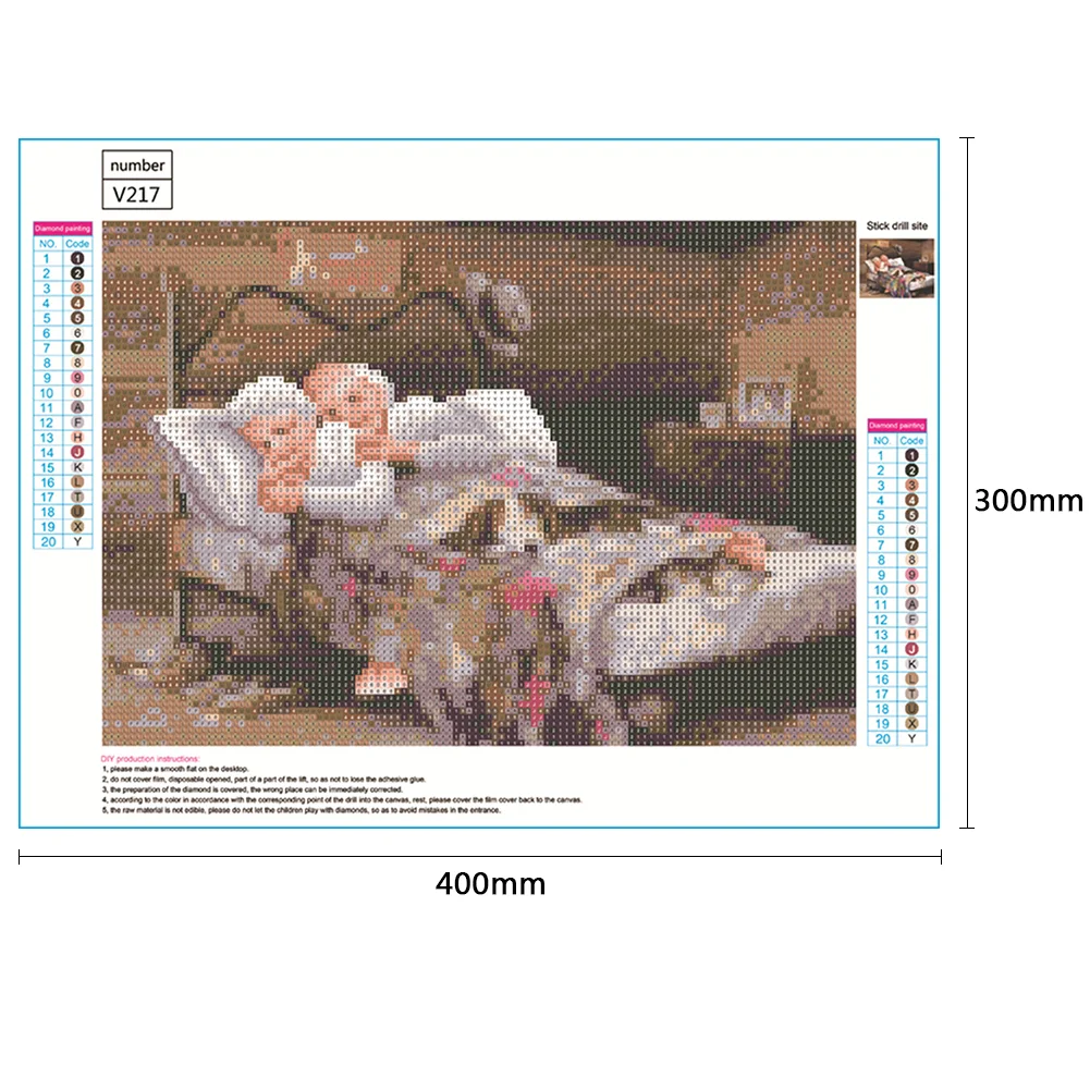 Diamond Painting - Full Round Drill - Happy Old Couple(40*30cm)