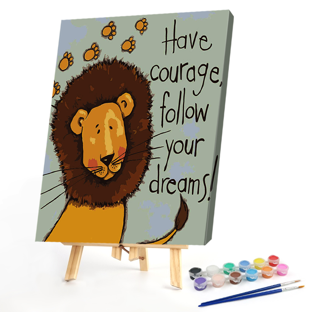 

40*50CM - Paint By Numbers - Words And Animal, 501 Original