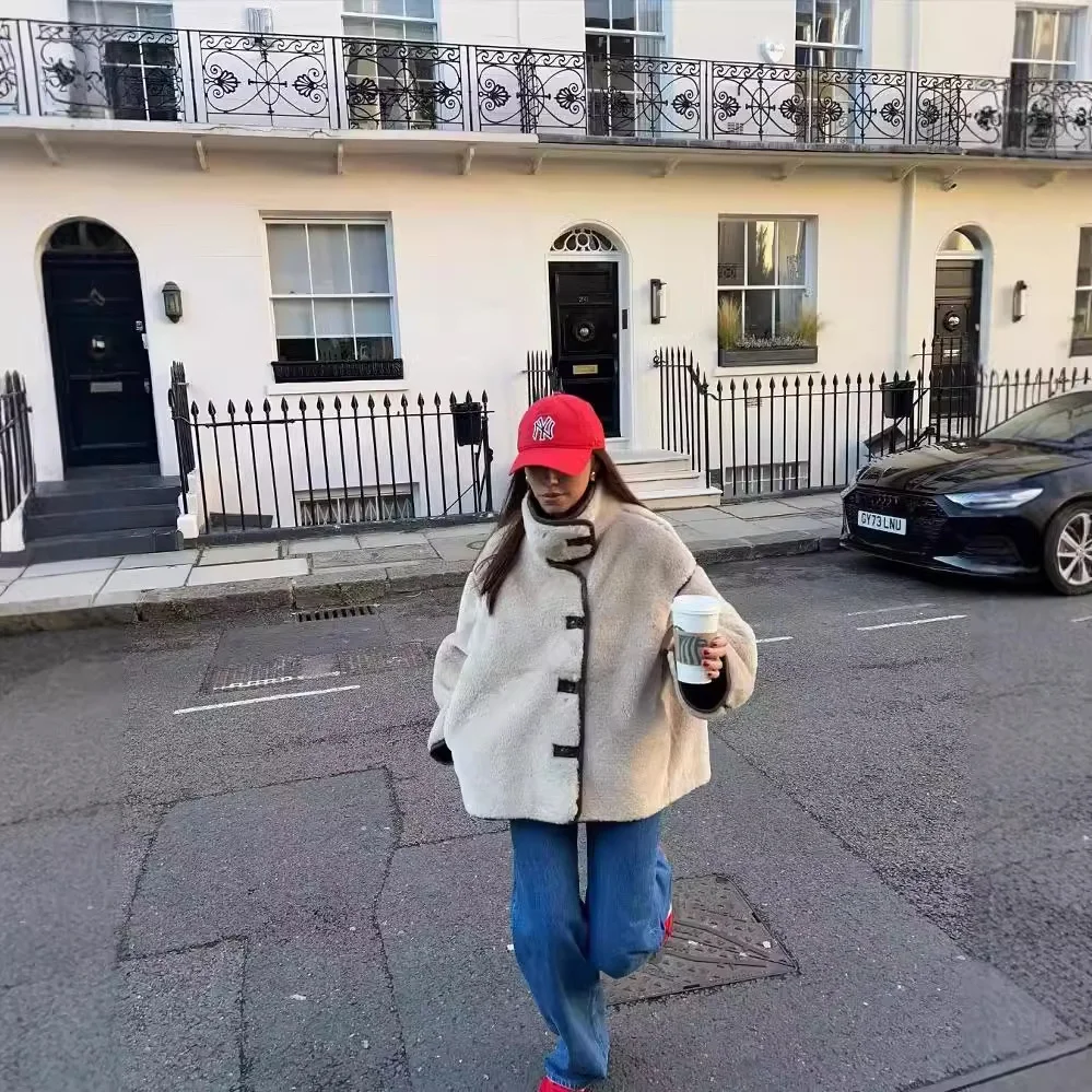 Nigikala Nigikala Women's Clothing Explosion Grab Loose Splicing Short-Term Lead Fashion Jacket