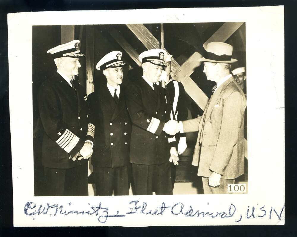 Admiral Chester Nimitz JSA Coa Hand Signed 4x6 Photo Poster painting Autograph