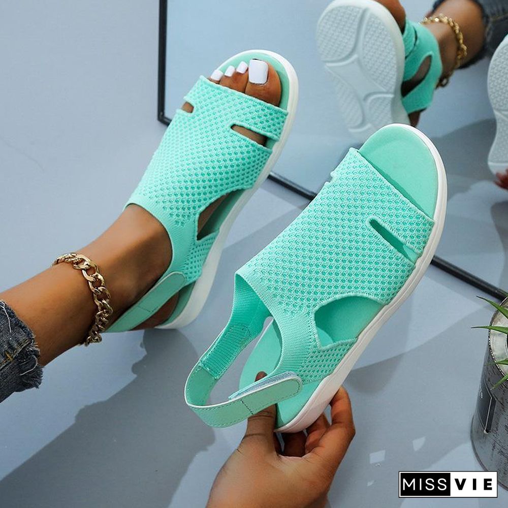 Elastic Multicolor Women Leisure Summer Sandals