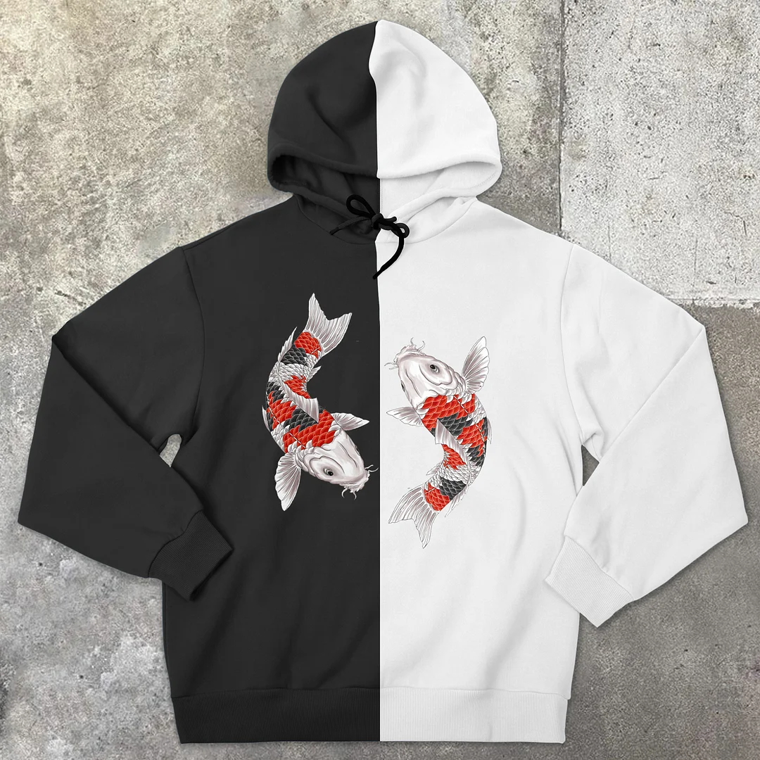 Contrast Colorblock Trendy Hoodies