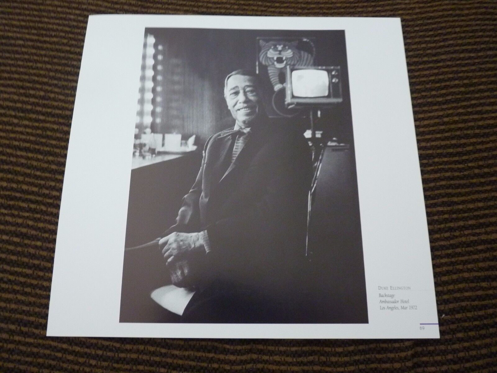 Single Page Duke Ellington Coffee Table Book Photo Poster painting