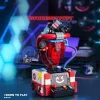 Fashionable Building Blocks Blazing Heart Cyberpunk Boy Retro Birthday Gift Assembly Ornaments