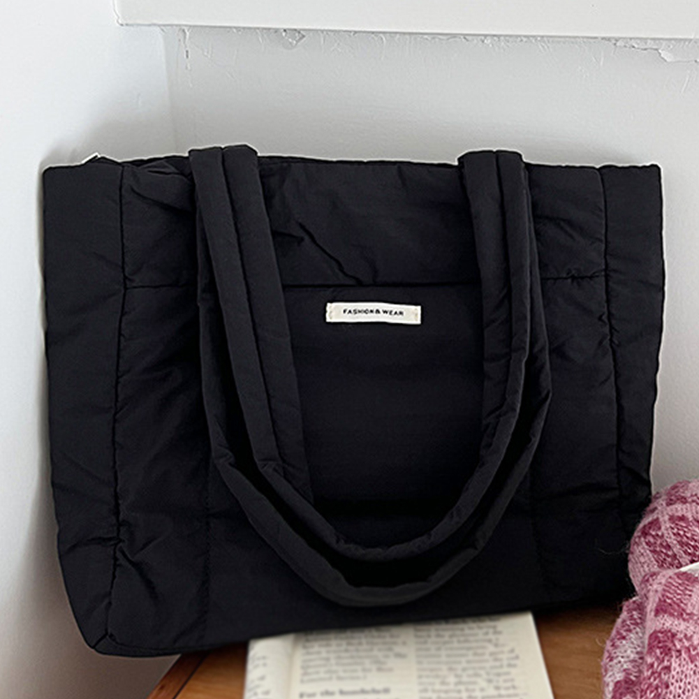 Smartcraftluck Women Zipper Tote Handbag Casual Nylon Shoulder Bag Large Capacity Versatile Soft Female Shopping Bag